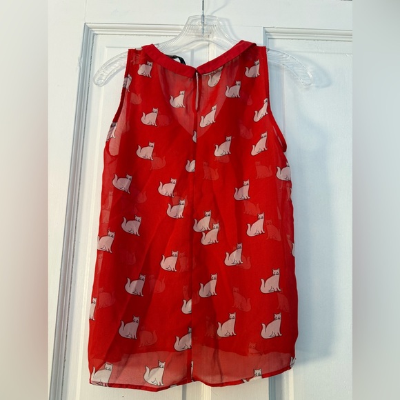 Zara Translucent Cat Collared Tank - Picture 2 of 5